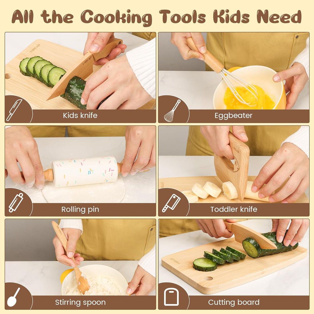 Kids' Wooden Baking Set