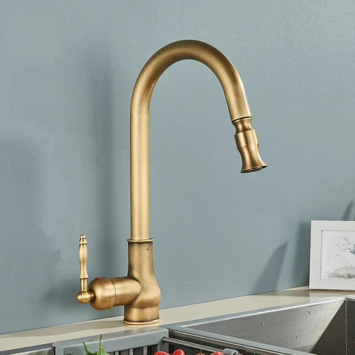 Kitchen Tap in Antique Brass