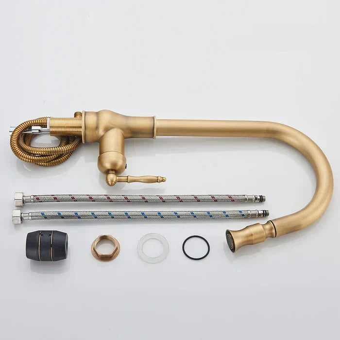Kitchen Tap in Antique Brass