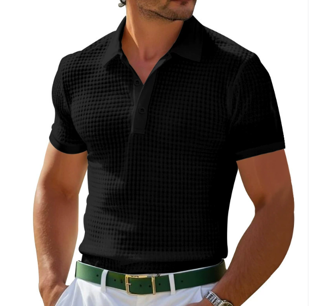 Knit Polo Shirt with Vintage Appeal