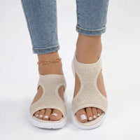 Knitted Sports Wedge Sandals