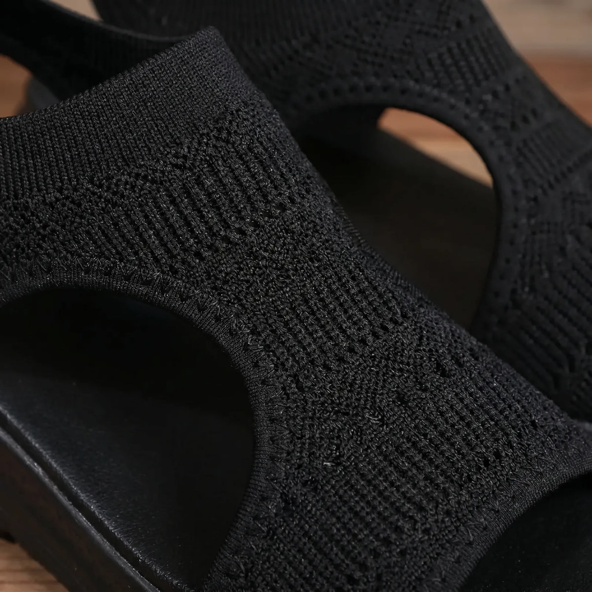 Knitted Sports Wedge Sandals