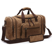 Large Canvas Travel Bag - Spacious & Durable Weekend Holdall