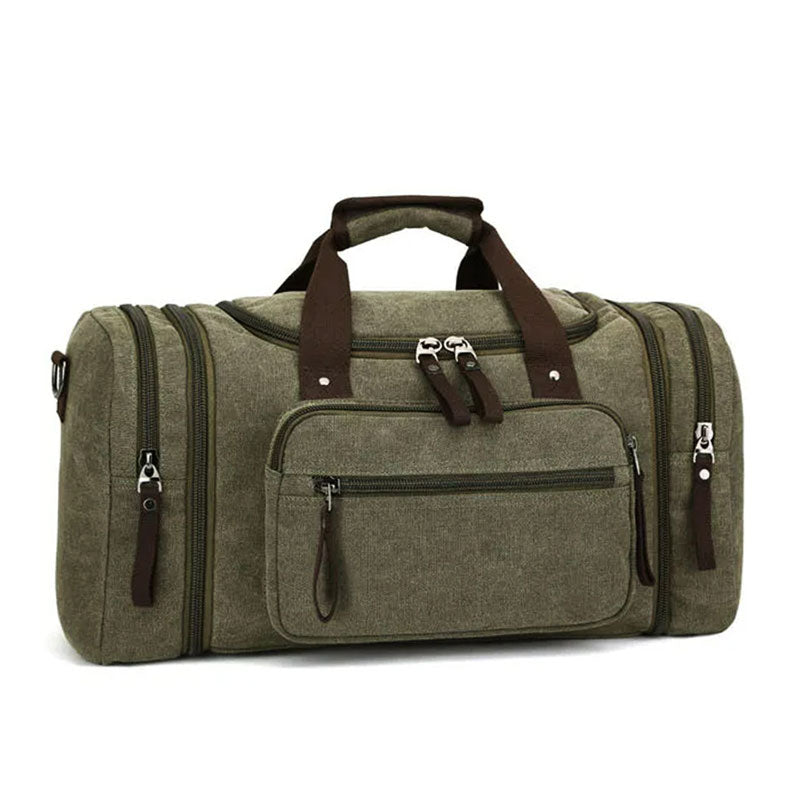 Large Canvas Travel Bag - Spacious & Durable Weekend Holdall