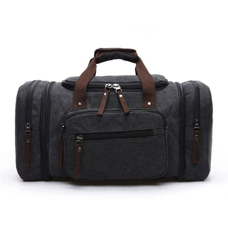 Large Canvas Travel Bag - Spacious & Durable Weekend Holdall