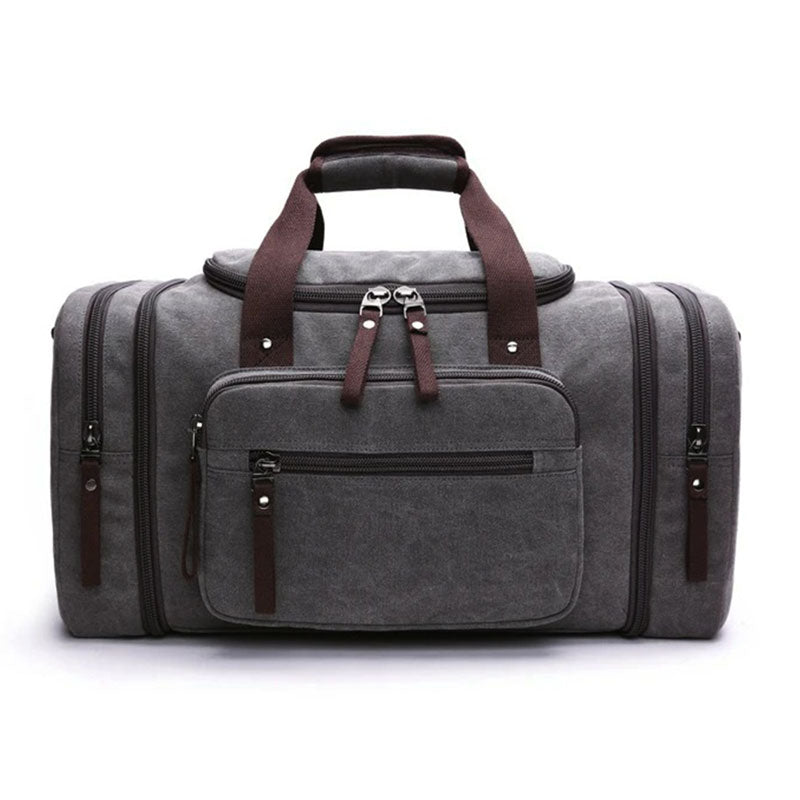 Large Canvas Travel Bag - Spacious & Durable Weekend Holdall