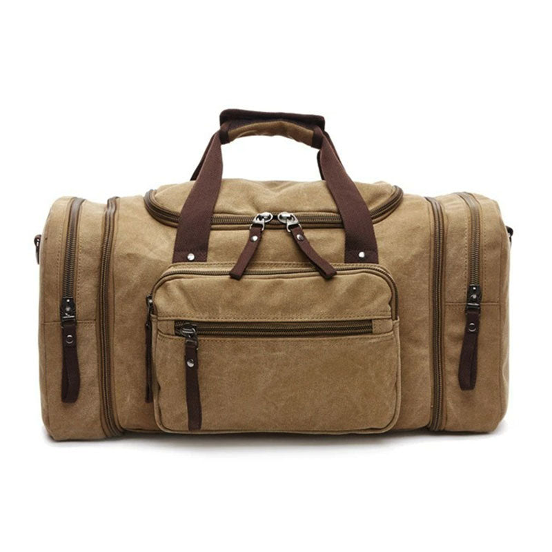 Large Canvas Travel Bag - Spacious & Durable Weekend Holdall
