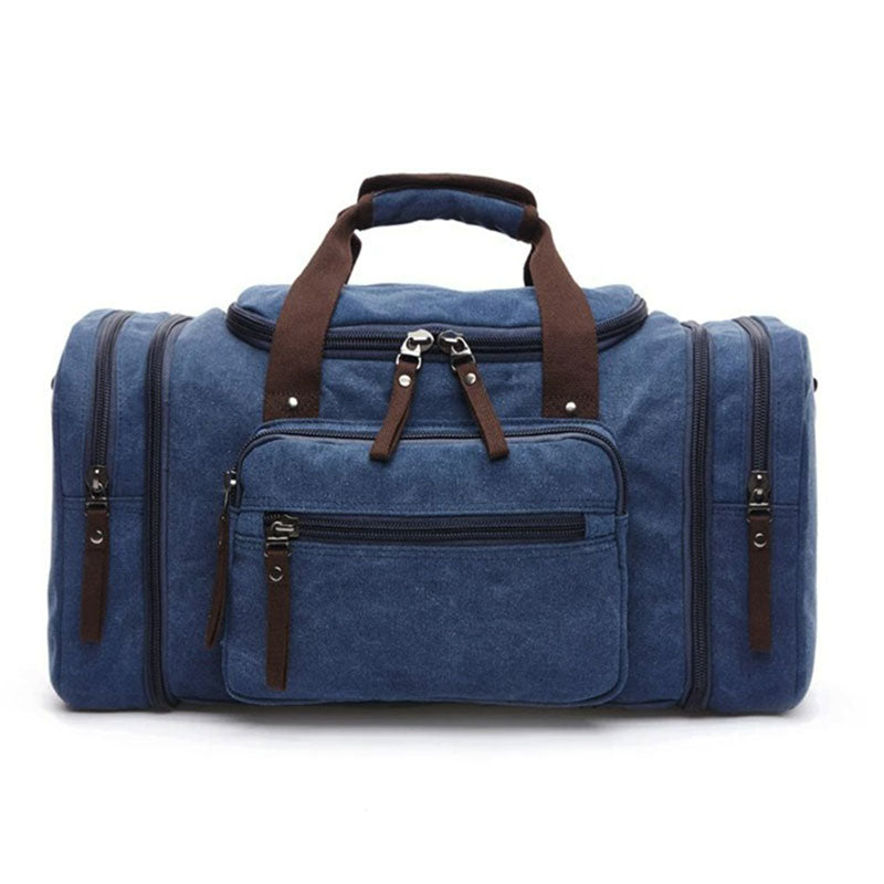 Large Canvas Travel Bag - Spacious & Durable Weekend Holdall