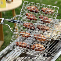 Large Capacity Grill Basket for Even Cooking of Fish and Veggies