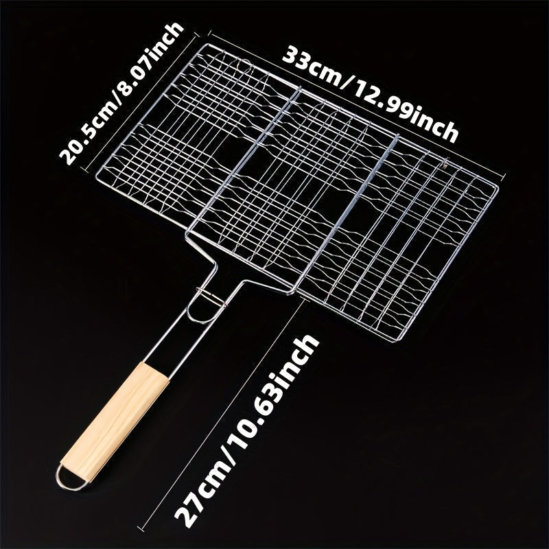 Large Capacity Grill Basket for Even Cooking of Fish and Veggies