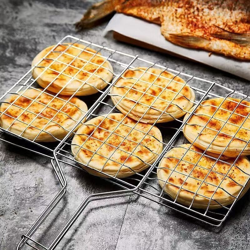 Large Capacity Grill Basket for Even Cooking of Fish and Veggies