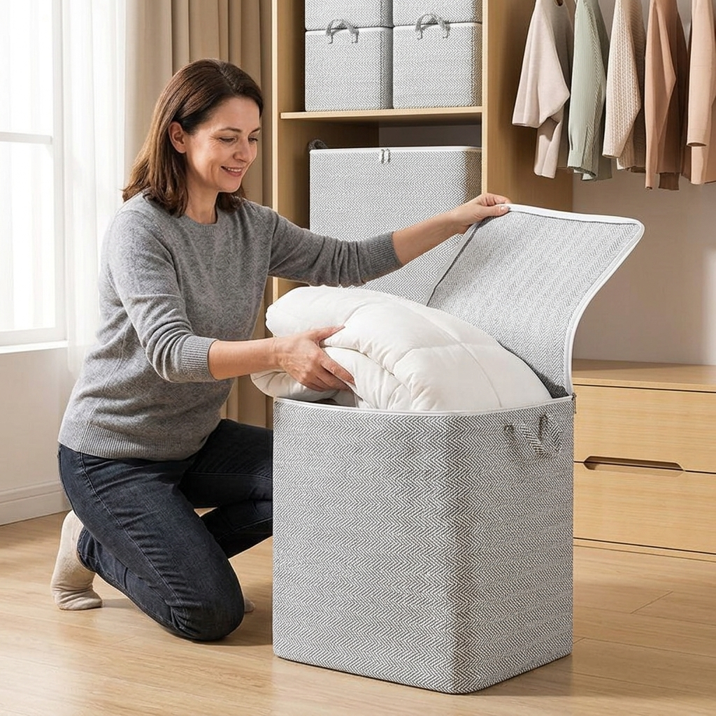 Large Capacity Storage Bag for Blankets and Quilts