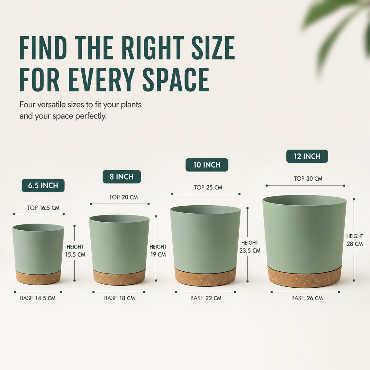 Large Lightweight Plant Pot with Drainage Holes