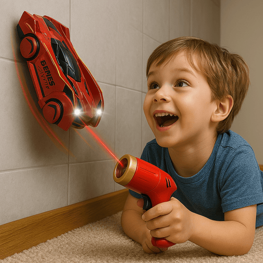 Laser-Guided Wall-Climbing RC Car for Kids
