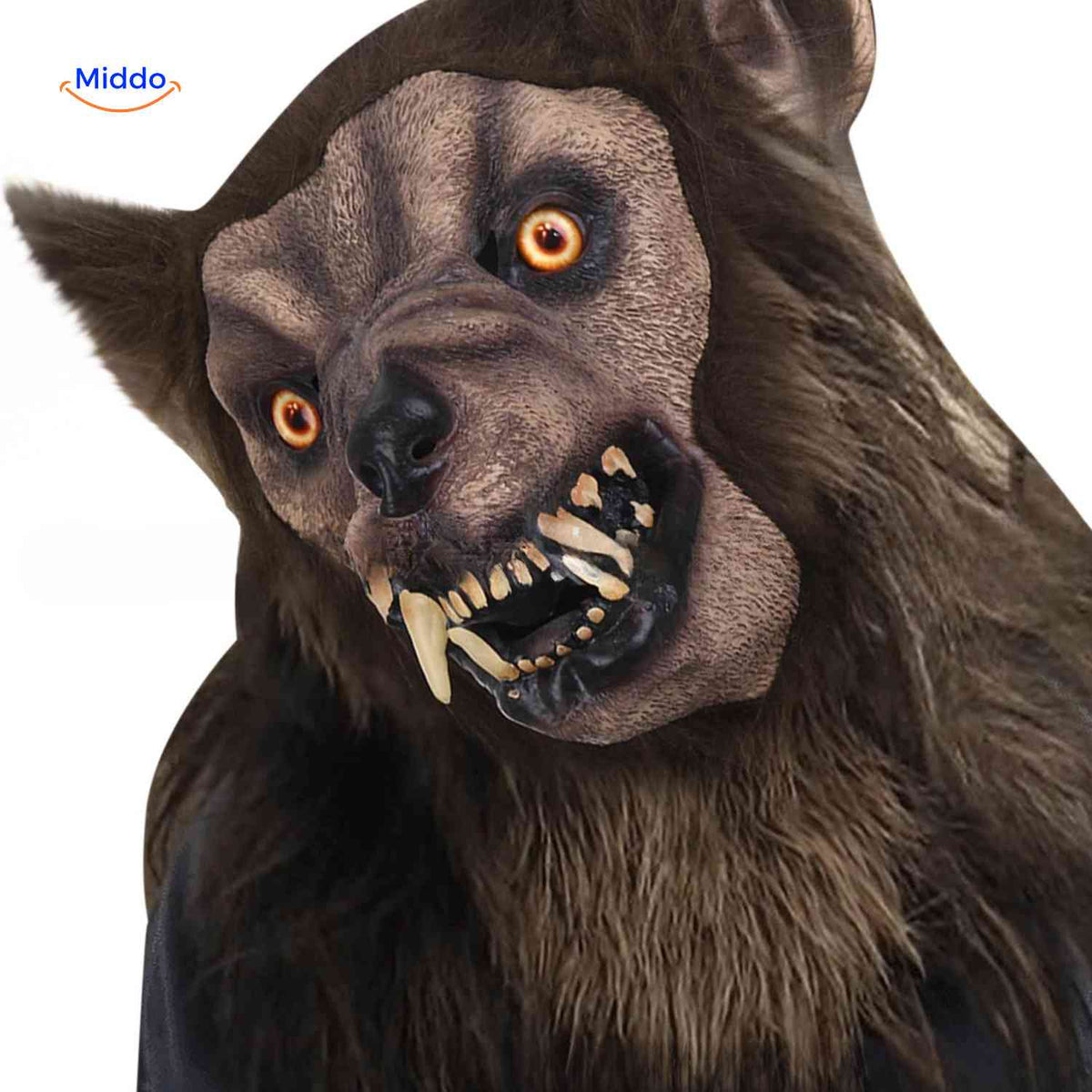 Latex Glowing Wolf Head Mask Ideal for Halloween