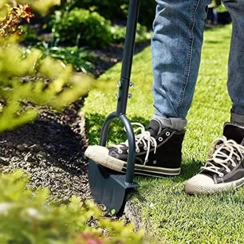 Lawn Edger - Half Moon Design with Serrated Edge - Hand Tool for Clean Lawn Edges & Garden Beds