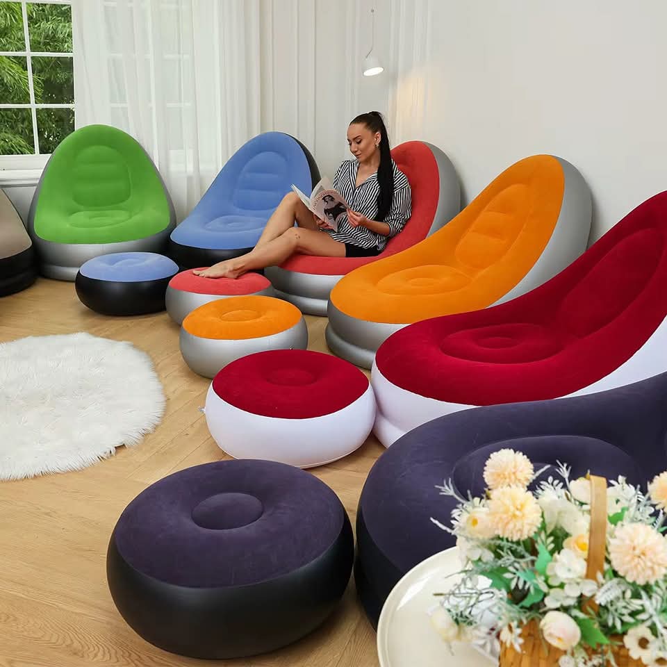 Lazy Sofa with Footrest