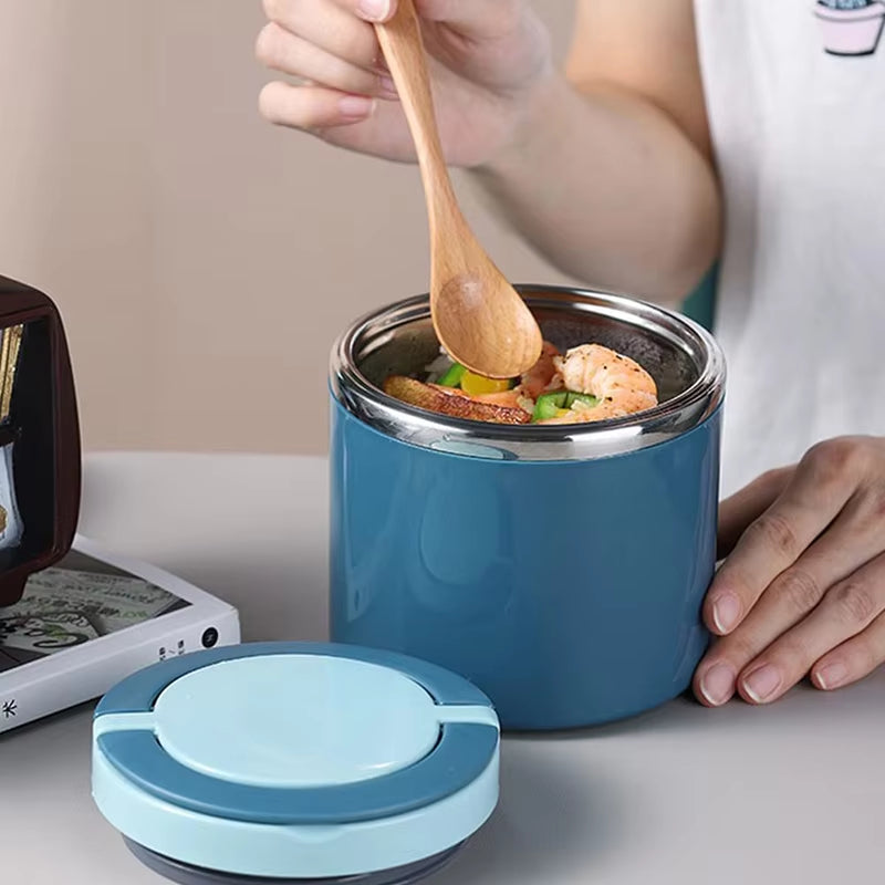 Leak-Proof Double-Wall Stainless Steel Thermal Food Jar Keep-Warm Lunch Pot