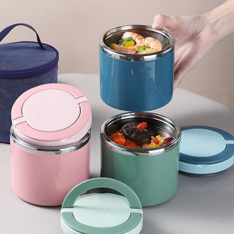 Leak-Proof Double-Wall Stainless Steel Thermal Food Jar Keep-Warm Lunch Pot