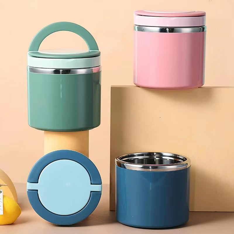 Leak-Proof Double-Wall Stainless Steel Thermal Food Jar Keep-Warm Lunch Pot