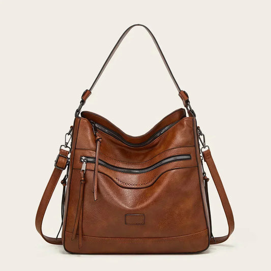 Leather-Look Hobo Bag