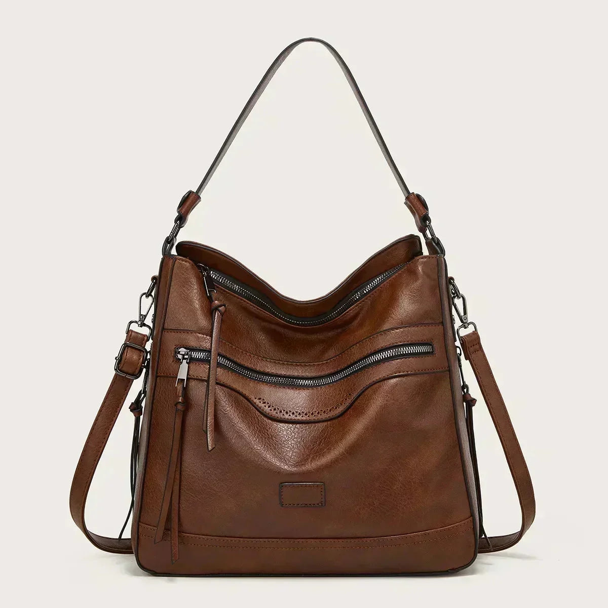 Leather-Look Hobo Bag
