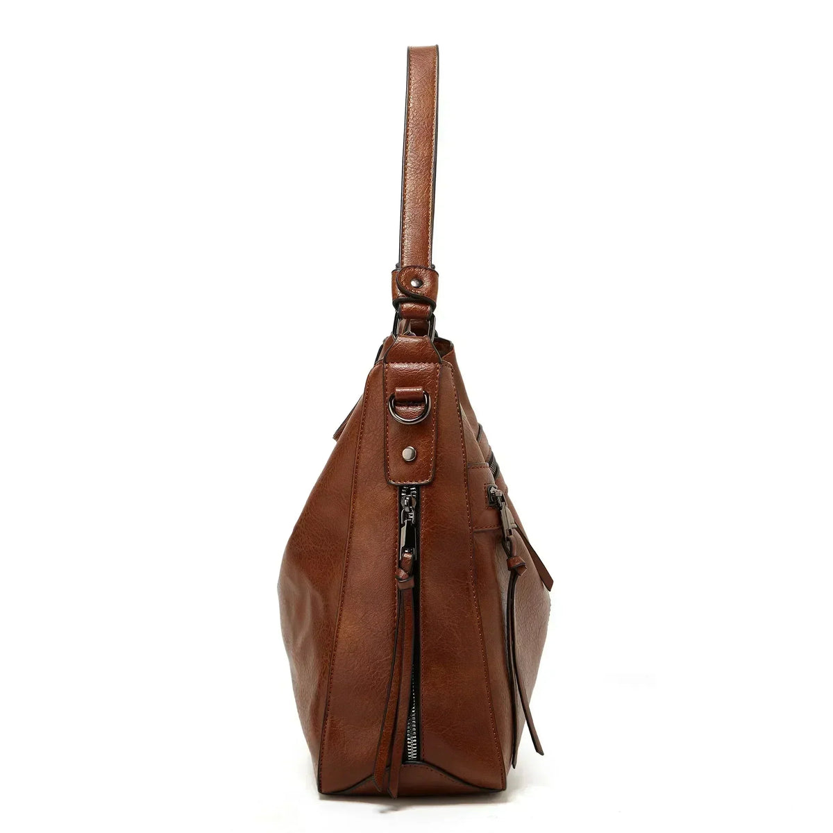 Leather-Look Hobo Bag