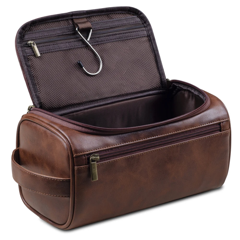 Leather Travel Toiletry Bag