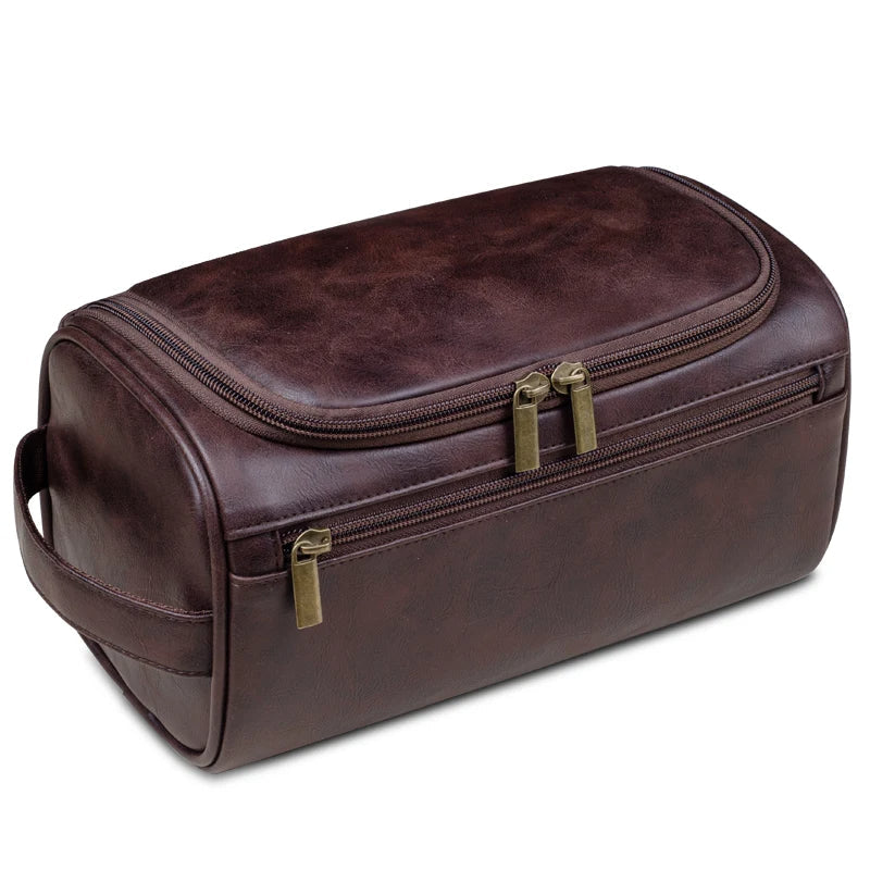 Leather Travel Toiletry Bag