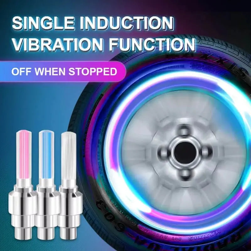 LED Bicycle Valve Lights for Night Riding