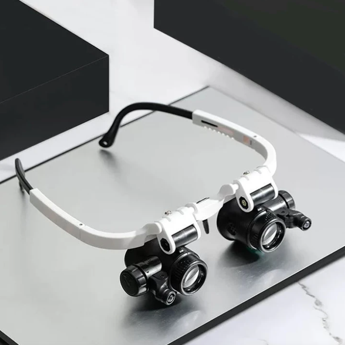 LED Headband Magnifying Glass Optical Lens Tool