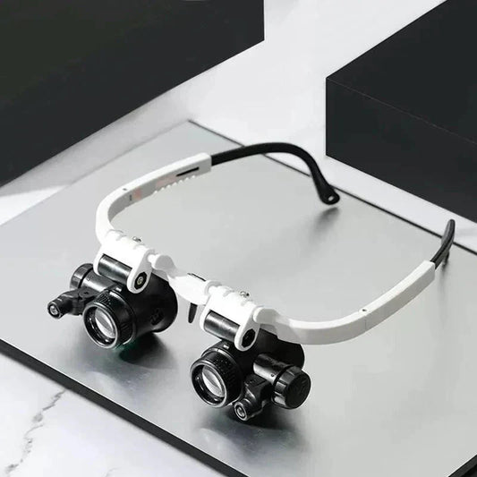 LED Magnifying Glasses with 8x, 15x, and 23x Magnification for Detailed Viewing and Precision Work