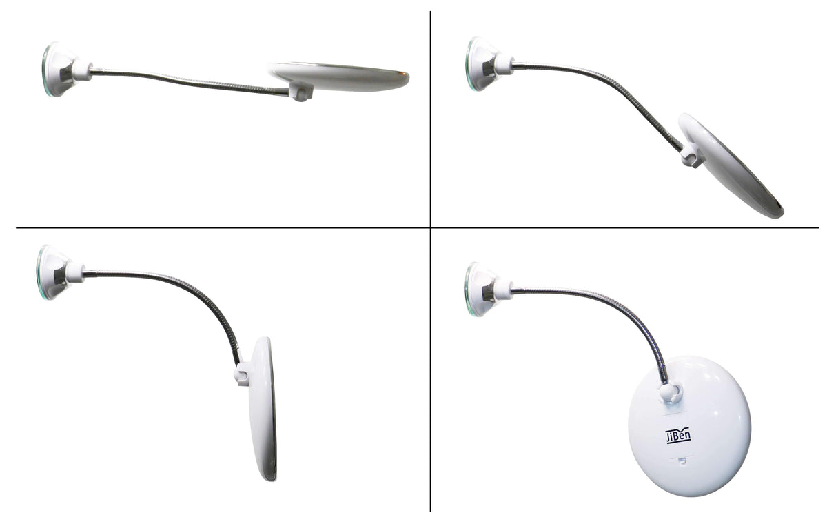 LED Magnifying Makeup Mirror with Flexible Gooseneck | 10x Magnification | Daylight LED