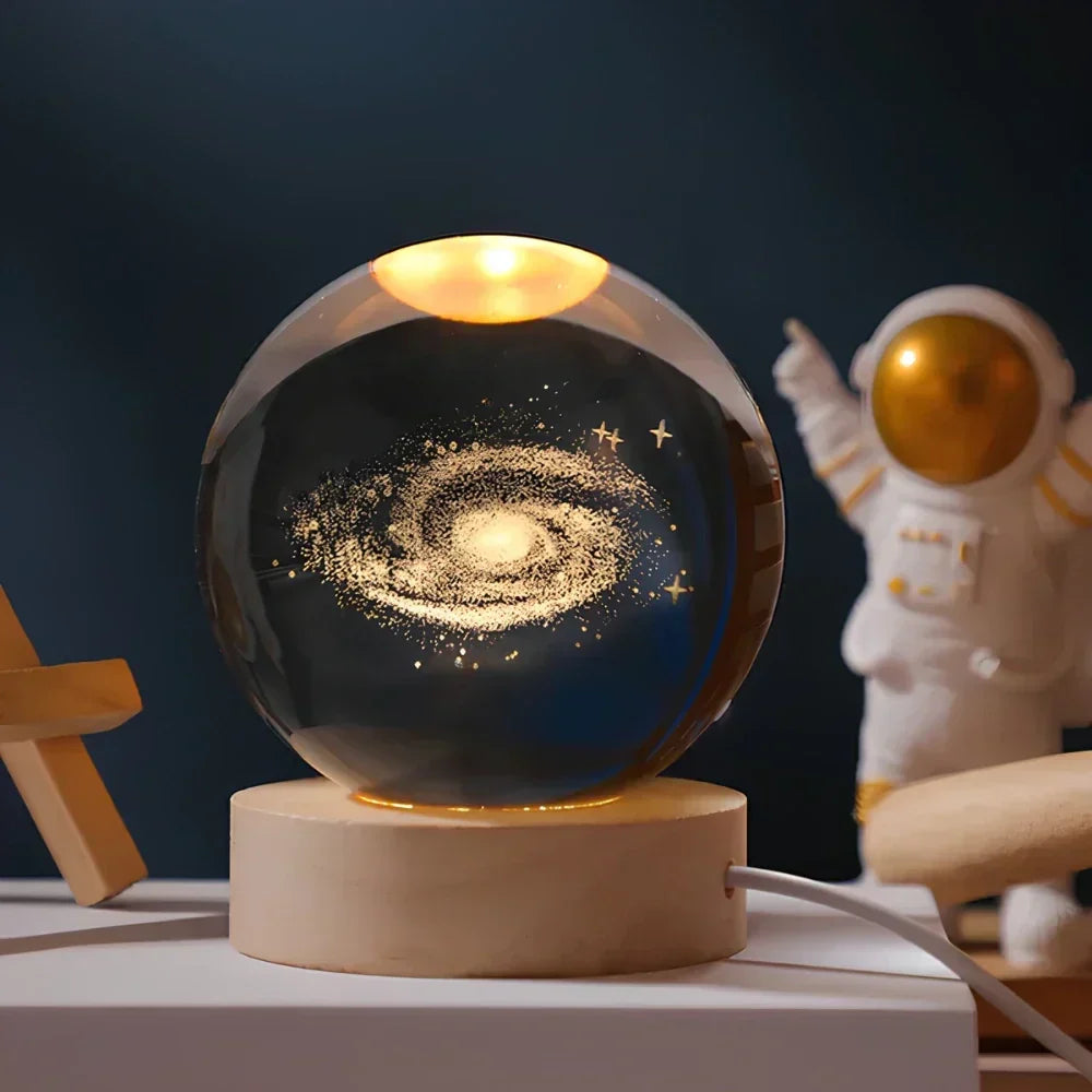 LED Night Light with 3D Crystal Ball