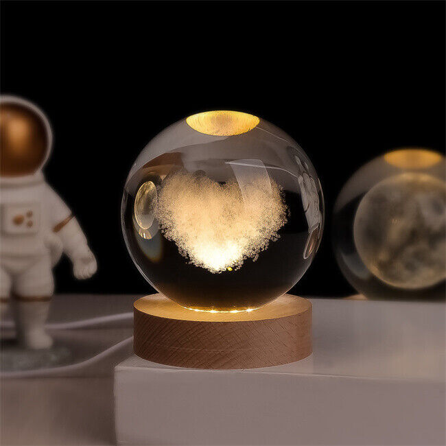 LED Night Light with 3D Crystal Ball