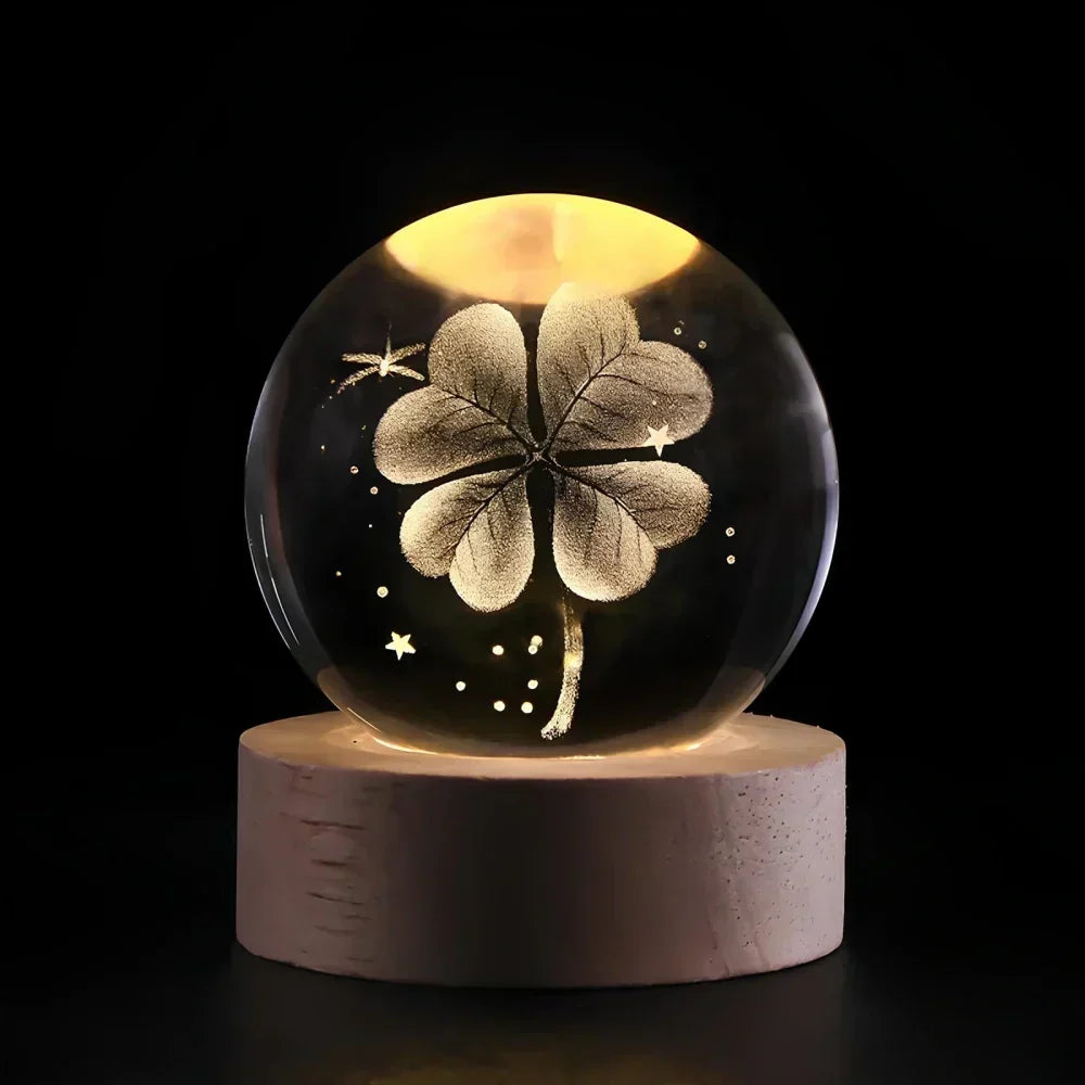 LED Night Light with 3D Crystal Ball