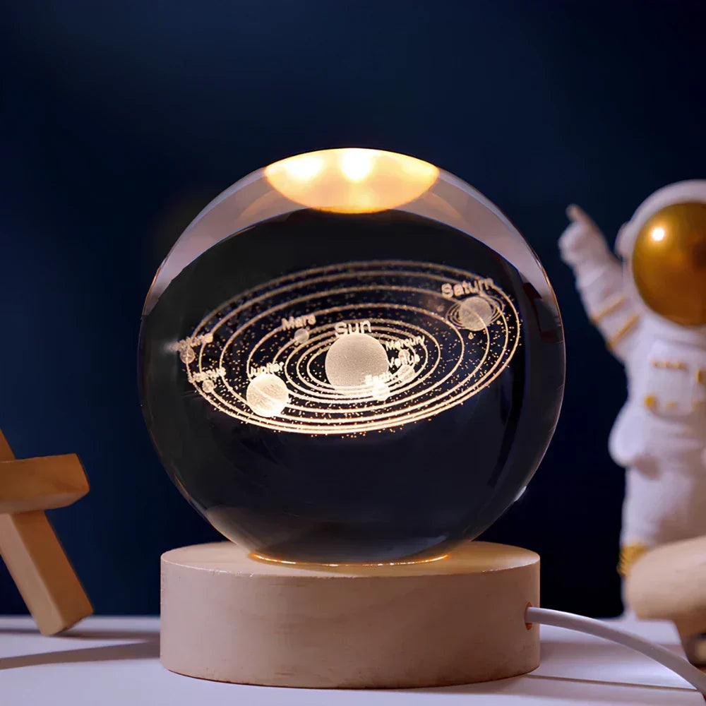 LED Night Light with 3D Crystal Ball