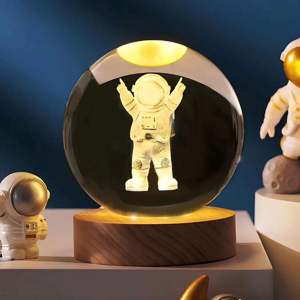 LED Night Light with 3D Crystal Ball