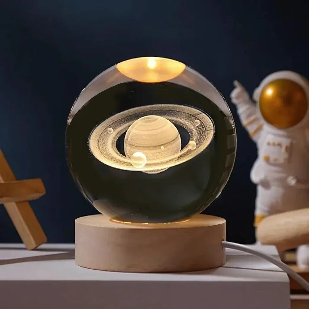 LED Night Light with 3D Crystal Ball