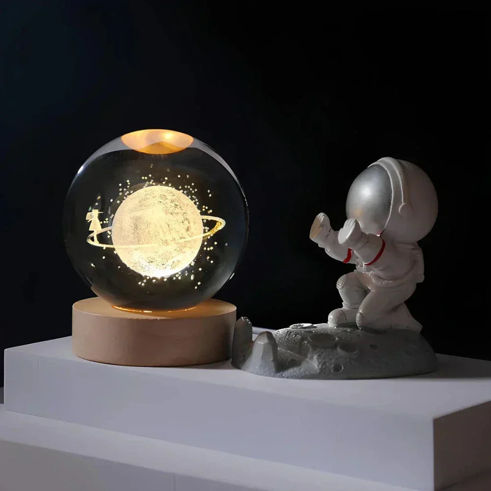 LED Night Light with 3D Crystal Ball