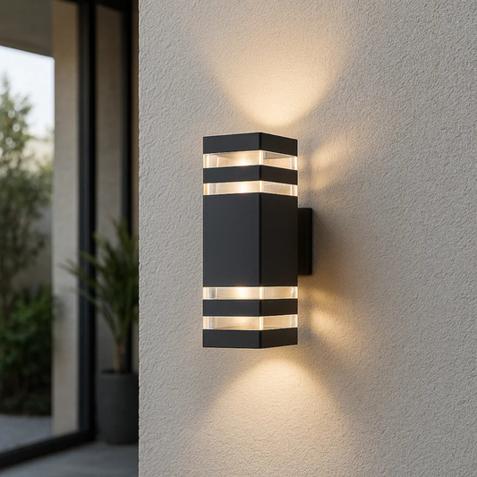 LED Outdoor Wall Light - Modern Exterior Lamp with Up & Down Light