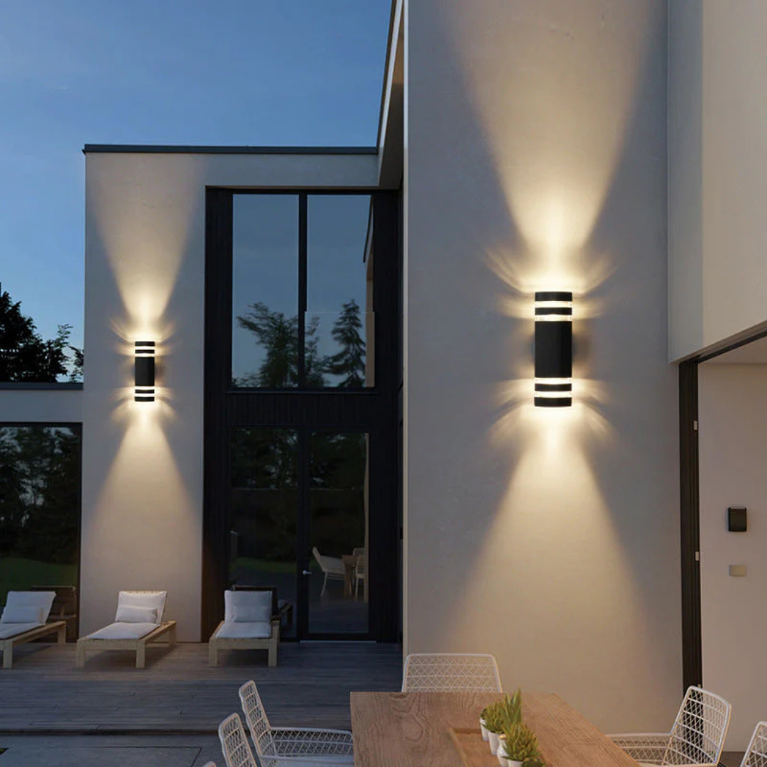 LED Outdoor Wall Light - Modern Exterior Lamp with Up & Down Light
