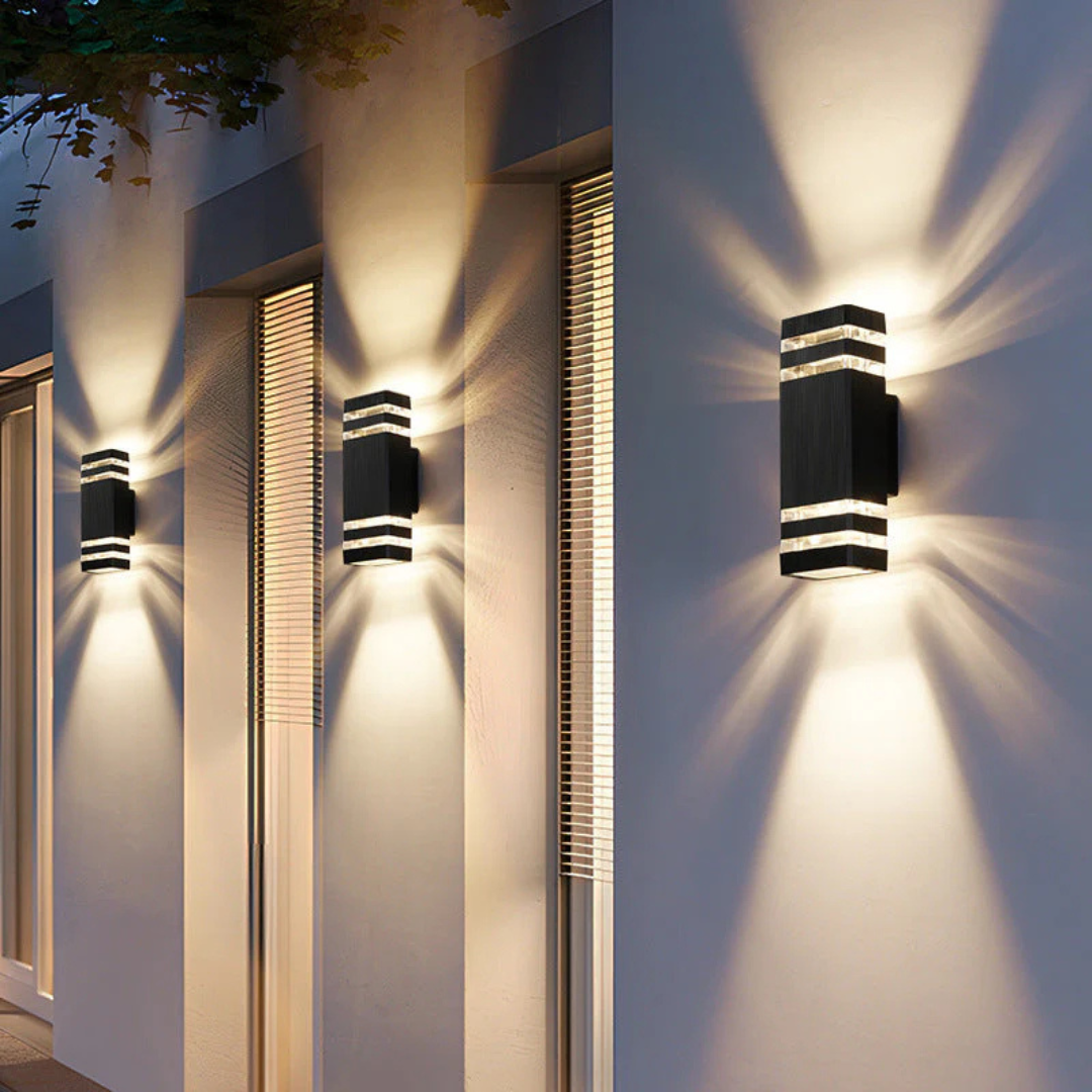 LED Outdoor Wall Light - Modern Exterior Lamp with Up & Down Light