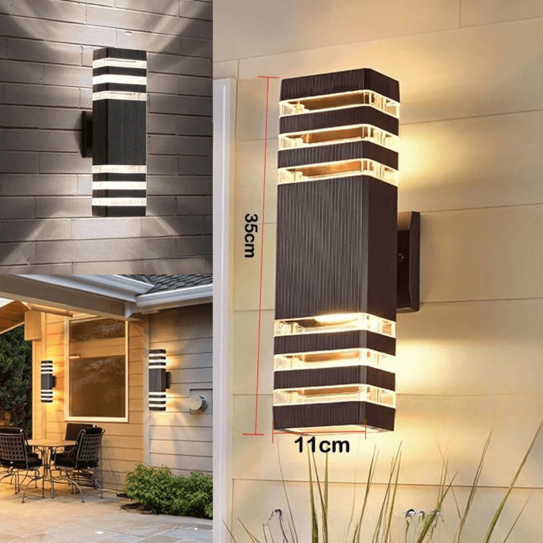 LED Outdoor Wall Light – Modern IP65 Up & Down Design with E27 Socket