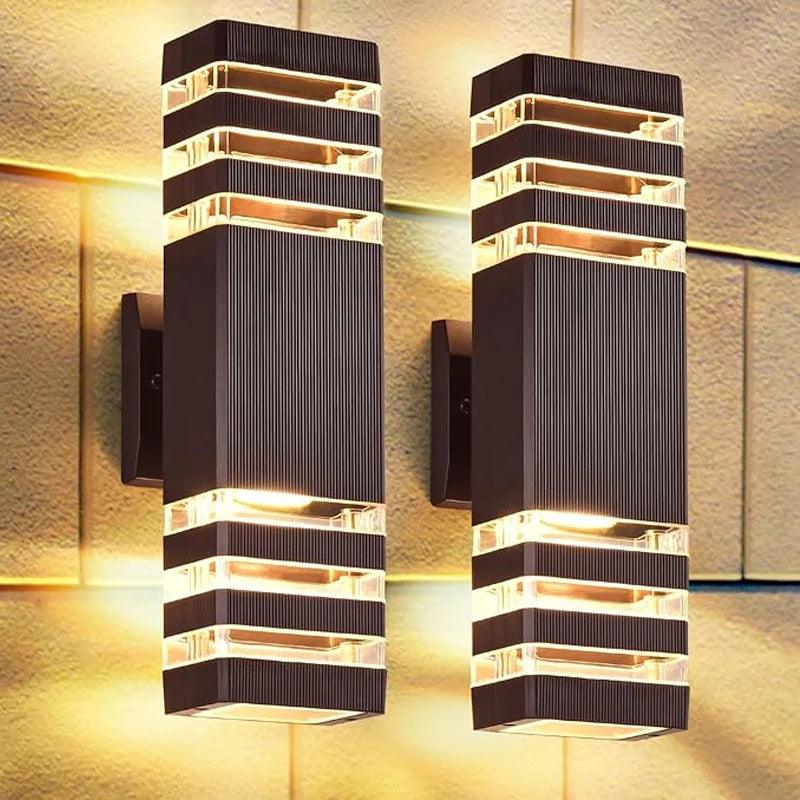 LED Outdoor Wall Light – Modern IP65 Up & Down Design with E27 Socket
