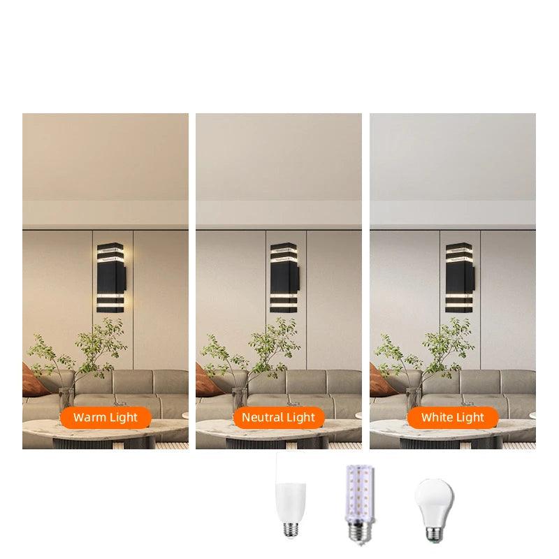 LED Outdoor Wall Light – Modern IP65 Up & Down Design with E27 Socket
