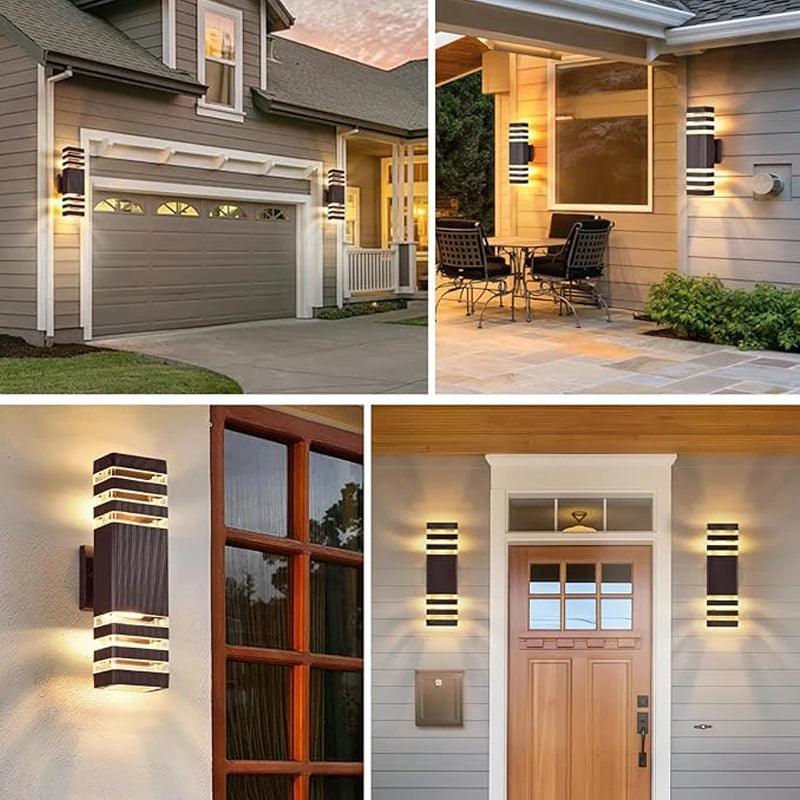 LED Outdoor Wall Light – Modern IP65 Up & Down Design with E27 Socket