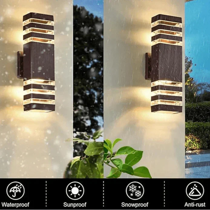 LED Outdoor Wall Light – Modern IP65 Up & Down Design with E27 Socket
