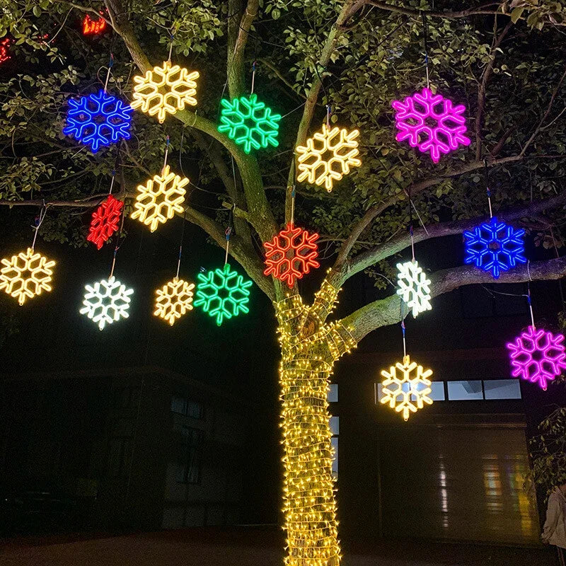 LED Snowflake Christmas Lights | Outdoor Lighting IP65 Waterproof Christmas Decoration