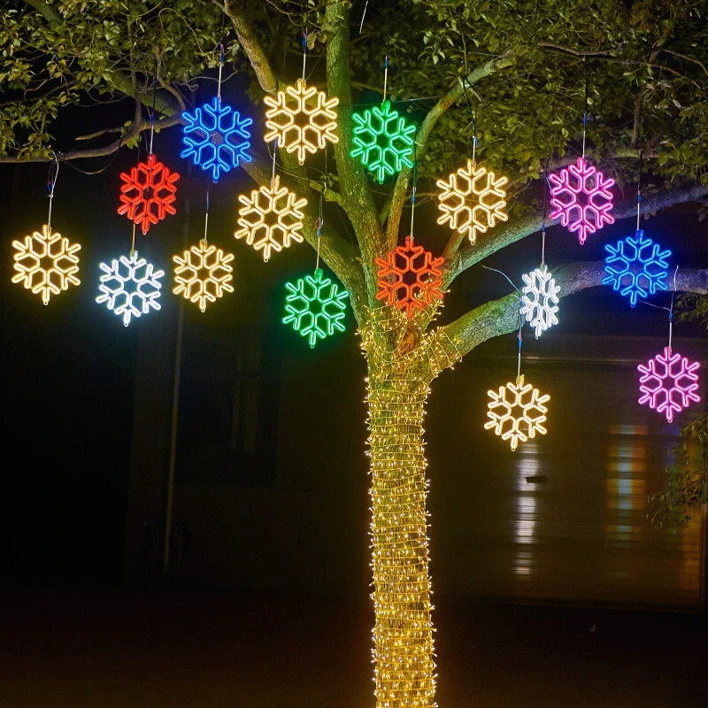 LED Snowflake Christmas Lights | Outdoor Lighting IP65 Waterproof Christmas Decoration